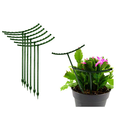 Belit plant support ring with crescent design offers discreet upright support for small potted plants.