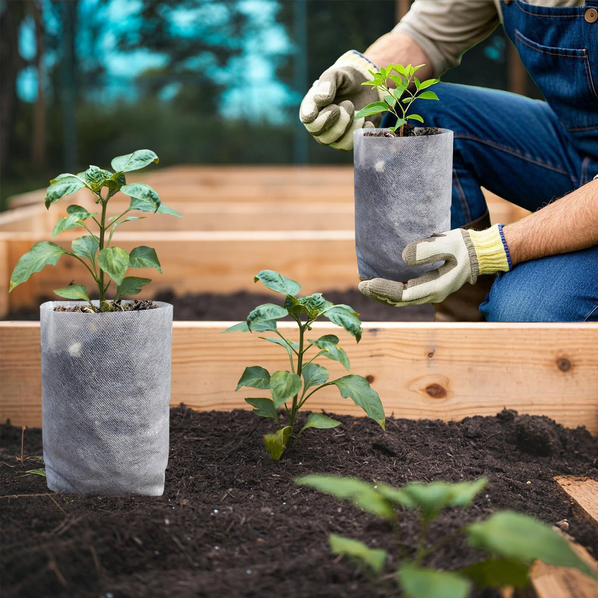 Belit grow bag enhances transplant success with superior drainage.