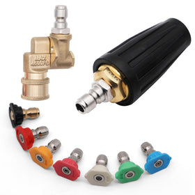 Belivetget Turbo Nozzle 360 rotate demonstrates a powerful cleaning spray.