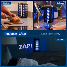 High voltage trap from Rogue zaps mosquitoes and flies quickly.