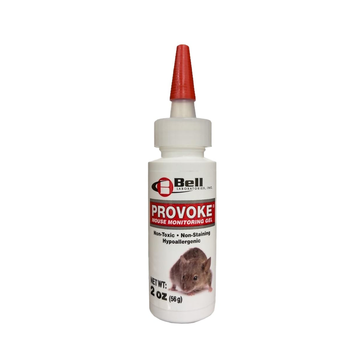 Bell Laboratories Provoke gel bottle shows potent attractant for mouse traps.