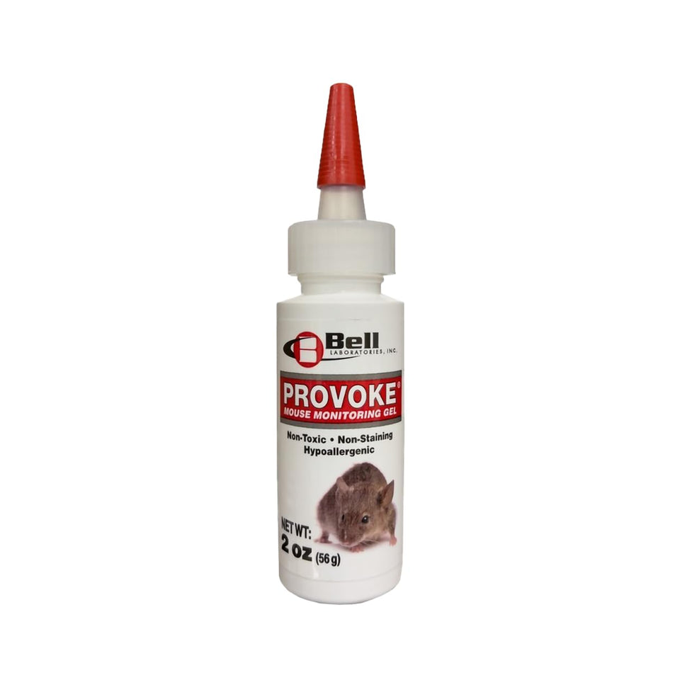 Bell Laboratories Provoke gel bottle shows potent attractant for mouse traps.