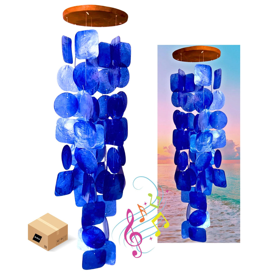 Bellaa capiz seashell wind chimes add vibrant outdoor decor and gentle sounds