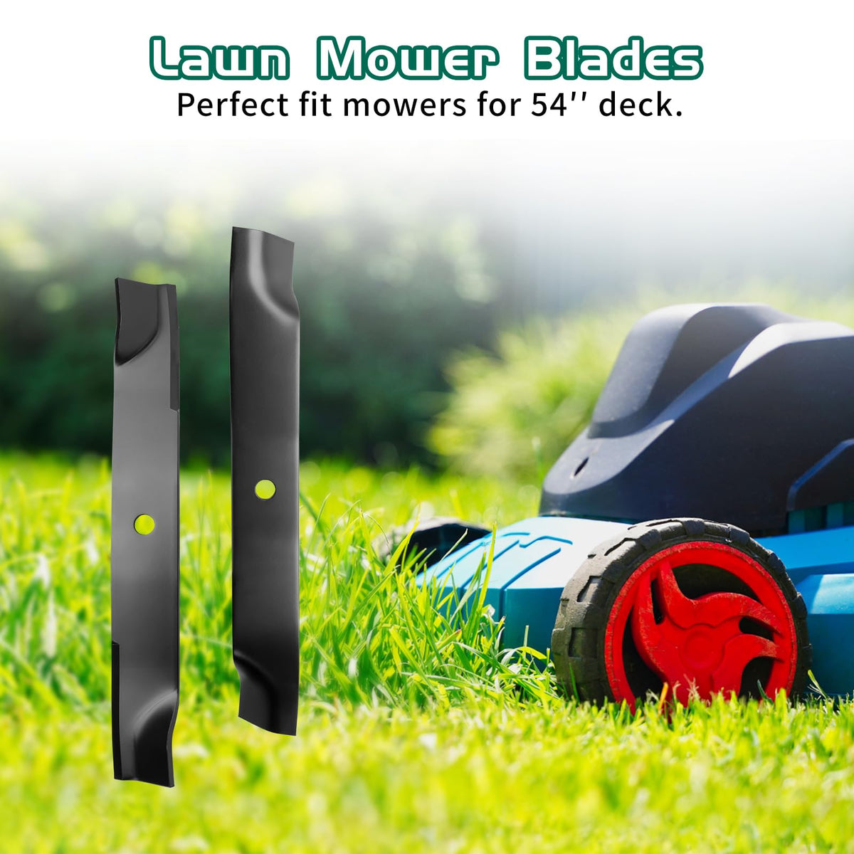 Belleone blades in action cutting dense grass with clean results