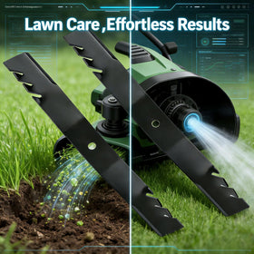 Curved mulching design by Belleone promotes even lawn feeding