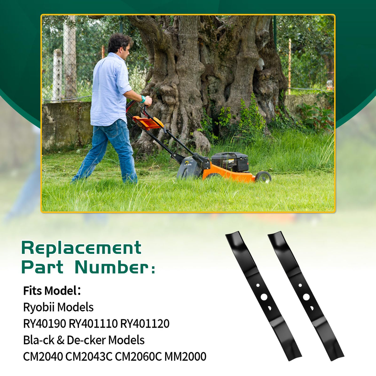 Belleone cutting-edge geometry promotes smooth, efficient mowing across varied grass.