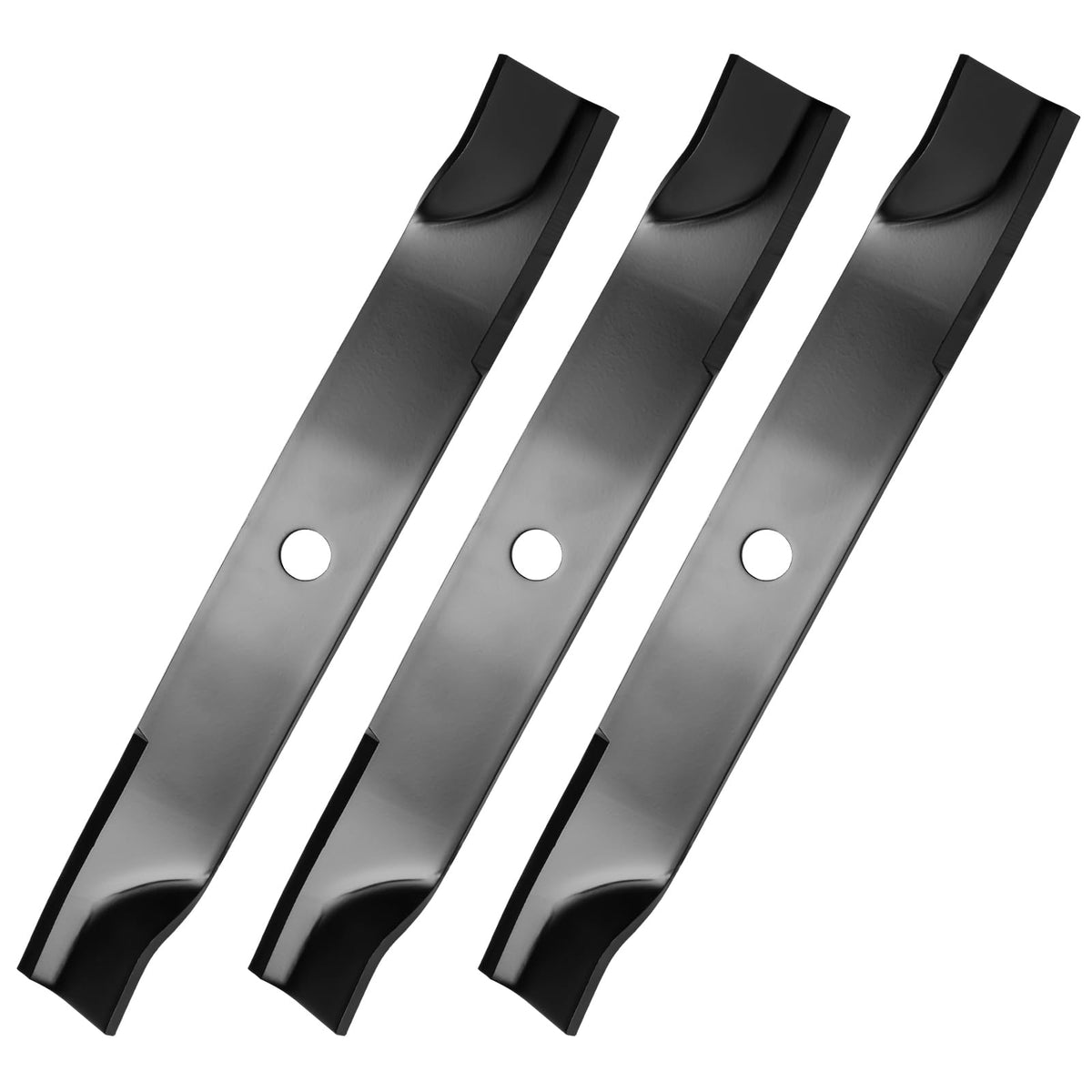 Belleone heavy-duty blades for 54-inch deck, edge close-up for precise cutting