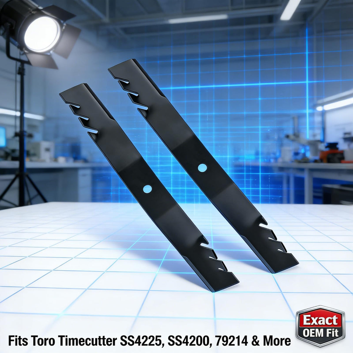 High-grade steel construction of Belleone mulching blade for durability