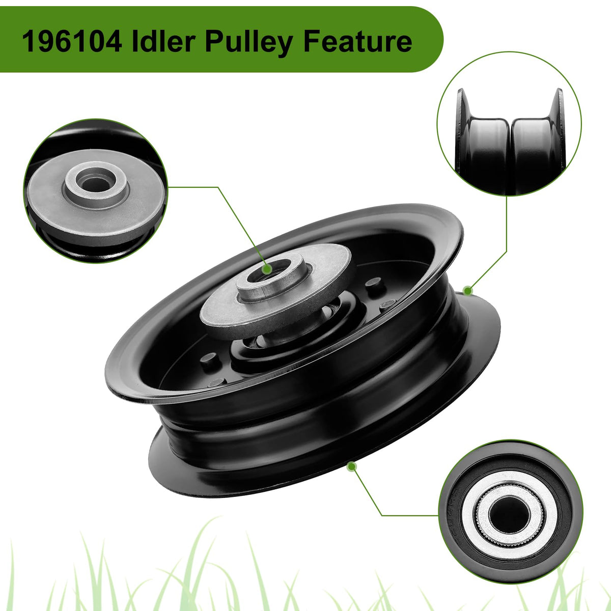 Belleone idler pulley close-up reveals precise machining for low-noise performance
