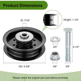 Belleone idler pulley side view highlights compact design for easy installation