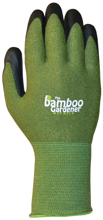 Bellingham Bamboo Gardener Gloves with nitrile palm for pruning grip and protection