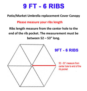 BELLRINO canopy only replacement for updating your umbrella