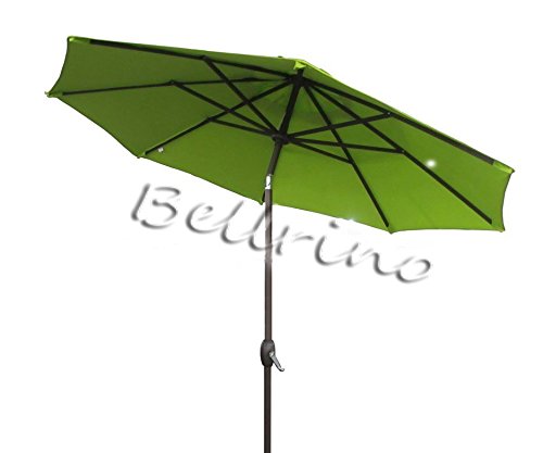 BELLRINO Sage Green canopy on a 9ft umbrella demonstrates universal fit