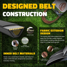 Beltchoice Kevlar reinforced belt 532197242 handles uneven terrain with steady performance.