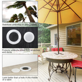 Bememo-stable umbrella on table demonstrates reduced wobble