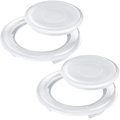 Bememo umbrella hole ring cap set front view showing translucent PVC for stable patio use