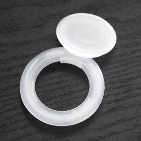 Bememo ring-cap side view highlights fit for 1.65-inch poles and 2-inch holes