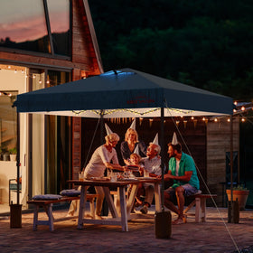 Benass 10x10 pop up canopy height adjustment demonstrates customizable shade