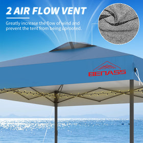 Benass 10x10 pop up canopy sidewalls demonstrates added privacy and weather protection