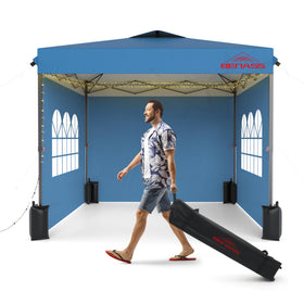 Benass 10x10 pop up canopy top view for spacious outdoor shade