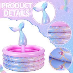 Bencailor mermaid-tail party decor suitable for indoor or outdoor celebrations.