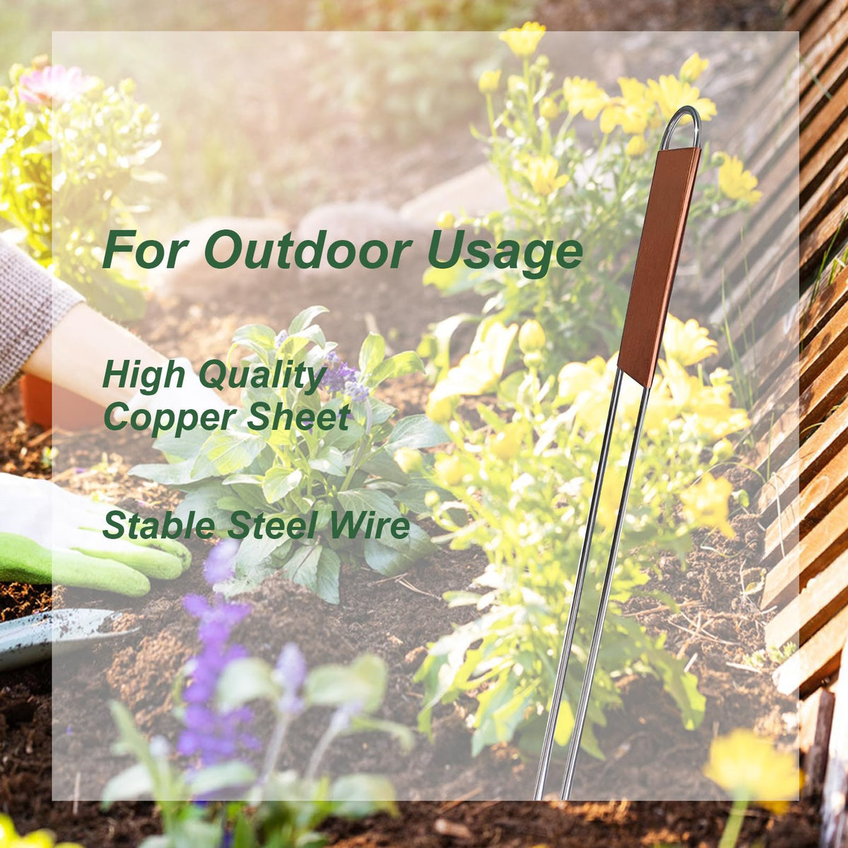 Bendical stainless-steel wire tags pair with copper plates for easy reuse.