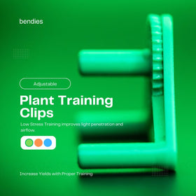 Bendies grow tent setup uses clips to manage branch spacing and airflow