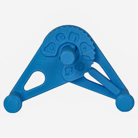 Bendies blue stem-bend setup demonstrates precise bend without removing the clip.