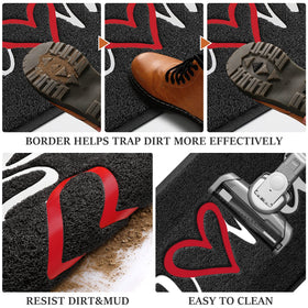 BeneathYourFeet door mat with non-slip backing stays in place on floors.