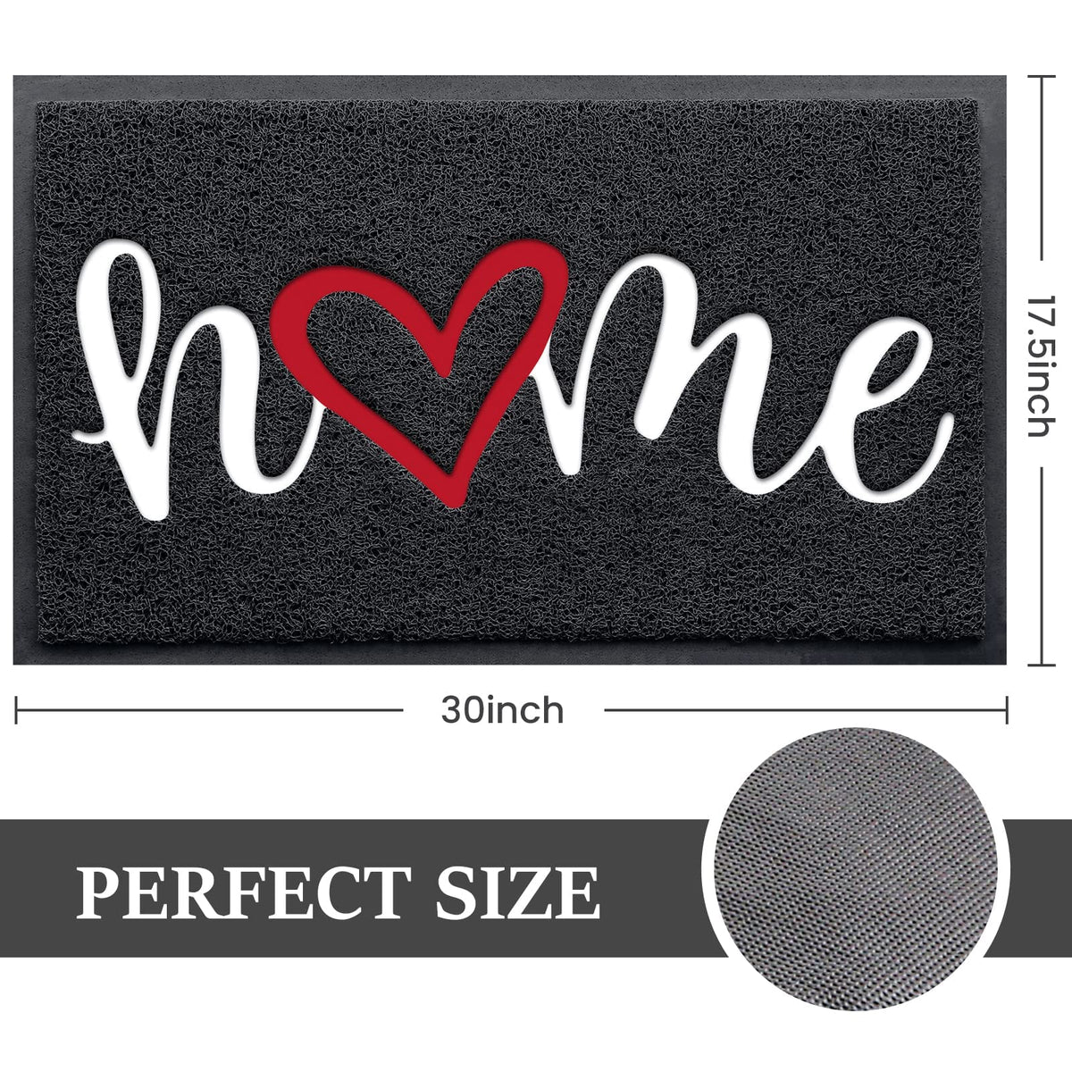 BeneathYourFeet door mat with non-slip backing keeps in place for safe entry.