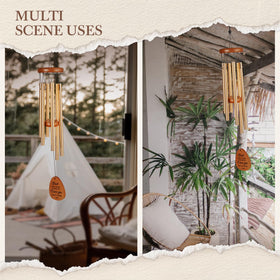 BeneCharm wind chimes use UV-resistant rope for all-weather use.