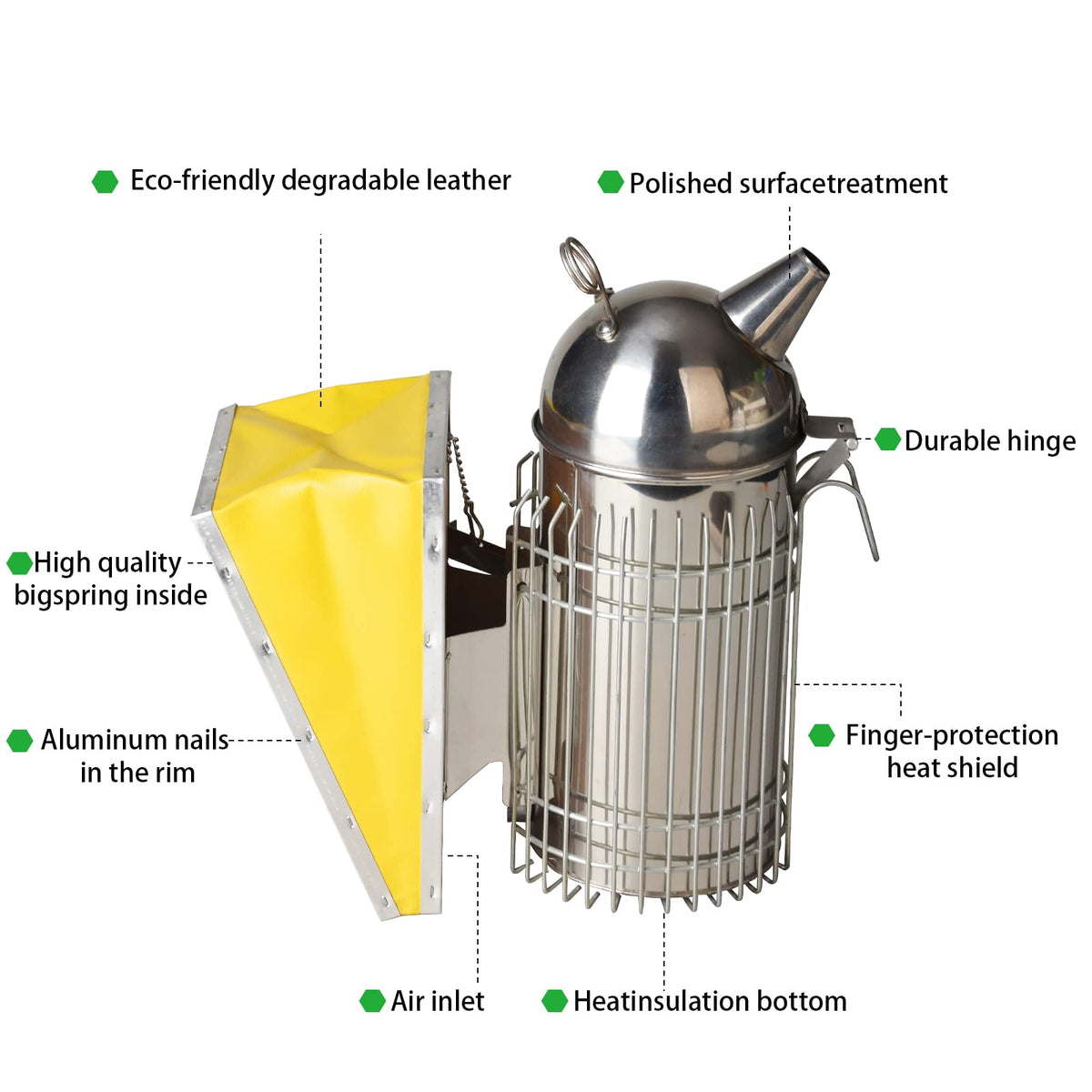 BenefitBee smoker bellow delivers quick airflow for efficient lighting and consistent smoke diffusion.
