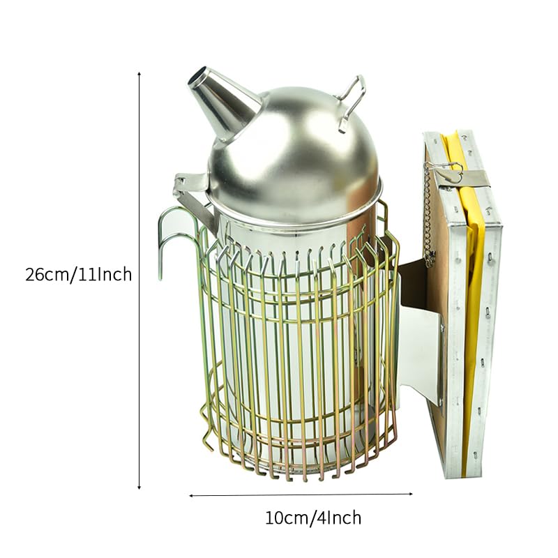 BenefitBee bear-shaped smoker stainless steel design resists rust for long-lasting beekeeping tool performance.