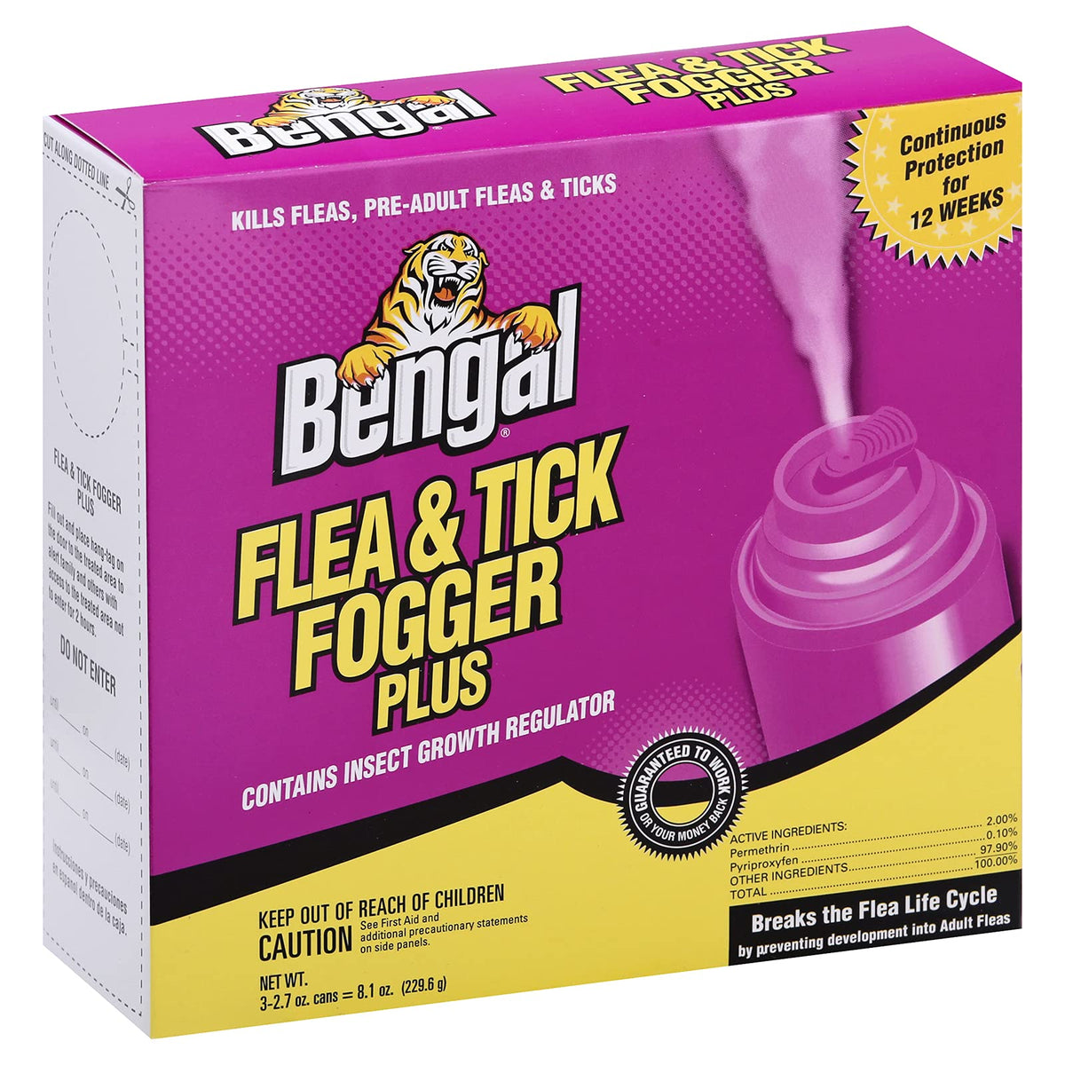 Odorless Bengal Fogger Plus dry fog formulation for clean use