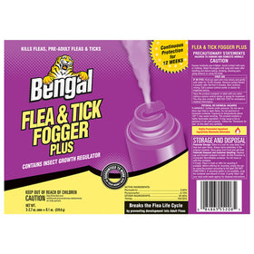 Bengal Fogger Plus targets fleas, ticks, and common indoor pests