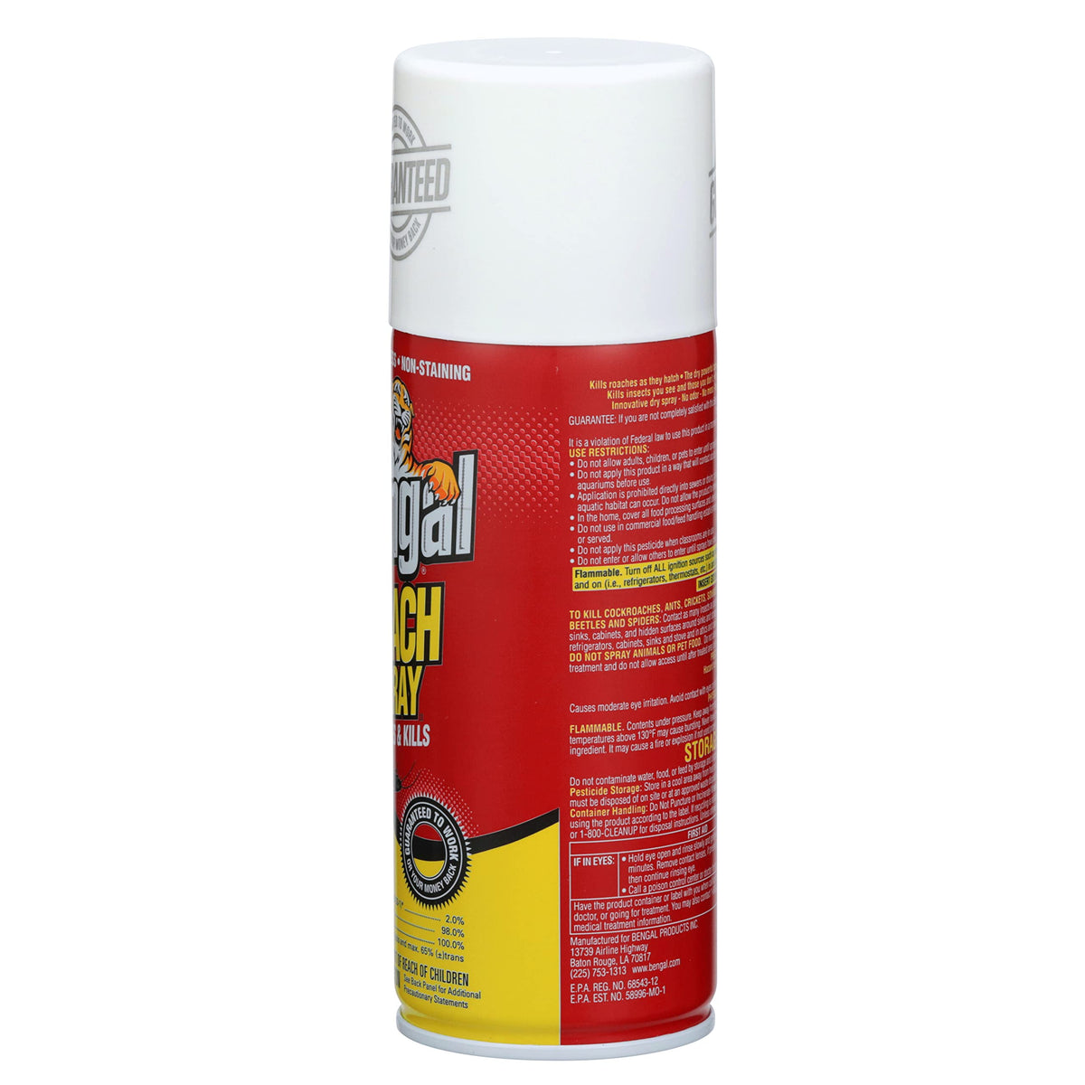 Bengal Roach Spray used behind baseboards for hidden pest control.