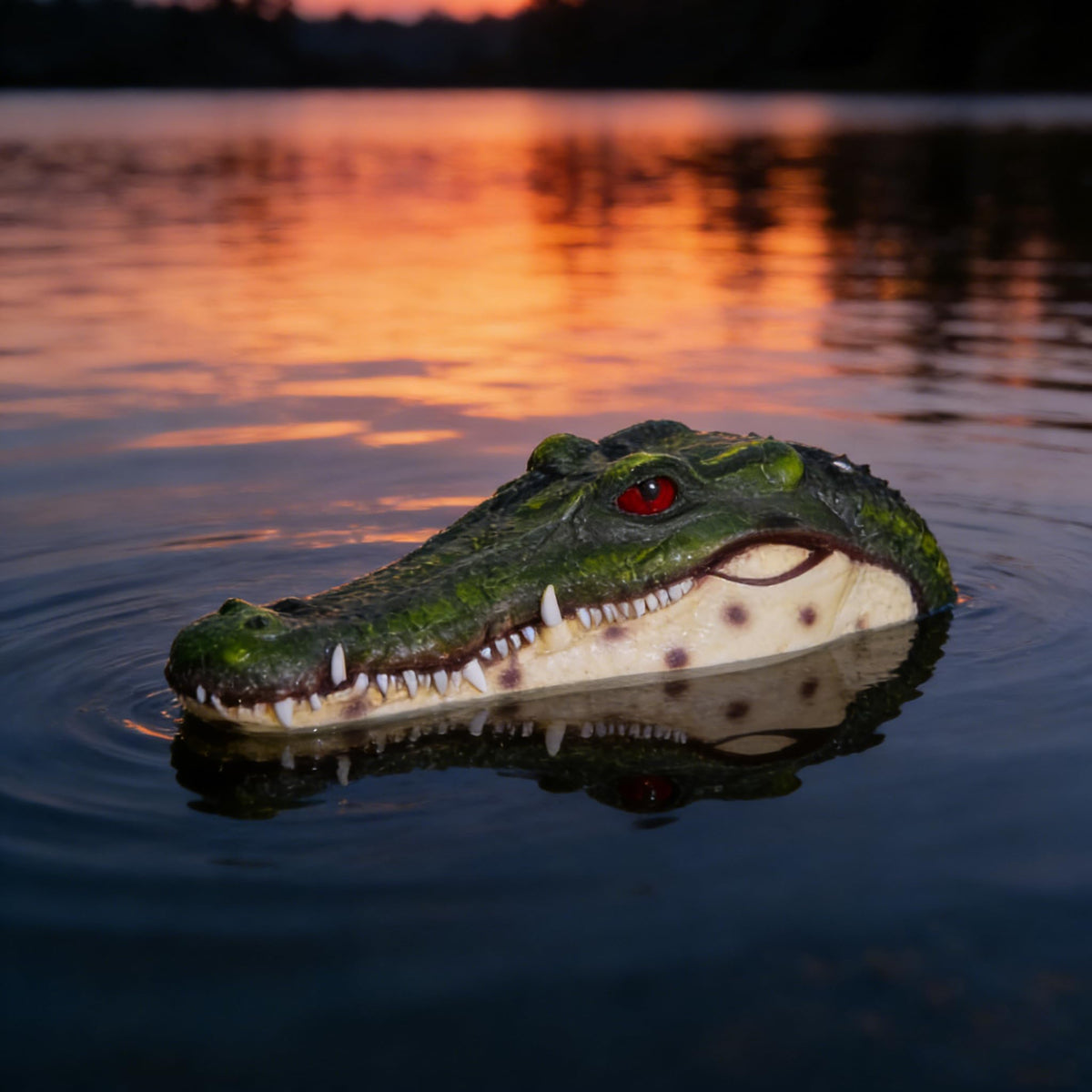 Benhurb pond pool deterrent alligator head for bold outdoor presence