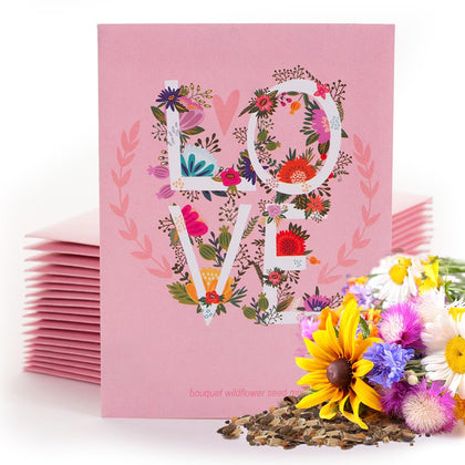 Bentley Seed Co Love Bouquet wildflowers seeds ready for planting in borders for colorful blooms