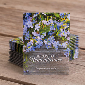 Bentley Seed Co. memorial service favor packets as thoughtful guest gifts