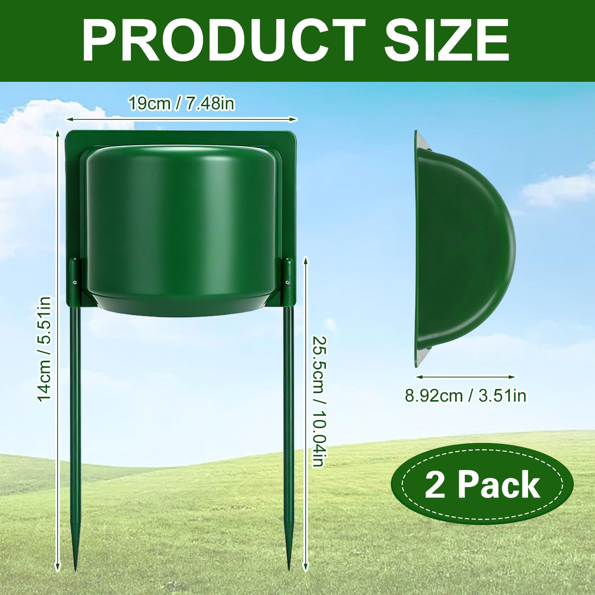 Benwanfee plastic head protector shields sprinkler heads from impact.