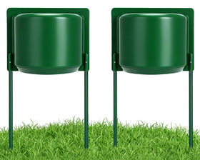Benwanfee sprinkler guard green, 2-pack, protects lawns from overspray.