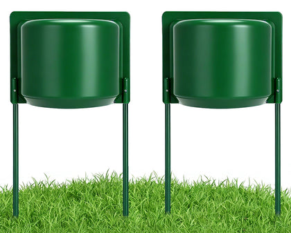 Benwanfee sprinkler guard green, 2-pack, protects lawns from overspray.