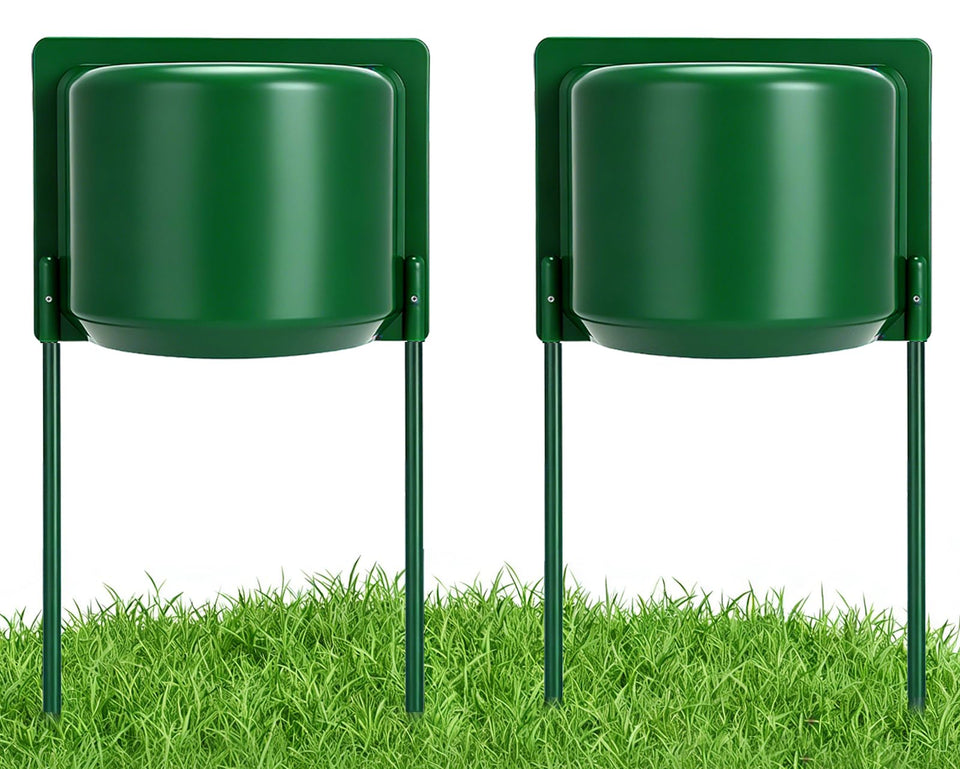 Benwanfee sprinkler guard green, 2-pack, protects lawns from overspray.