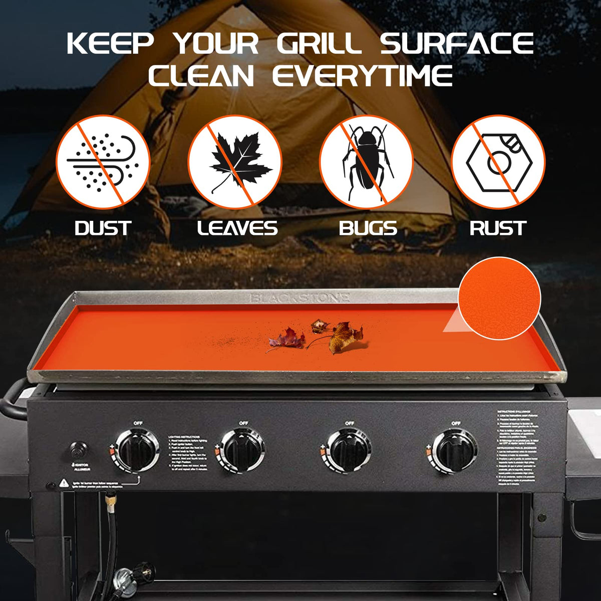 Beofinest food-grade silicone material ensures safe protection for 36-inch Blackstone griddle