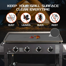 Beofinest food-grade silicone material is thick, durable, and flexible for griddle protection.