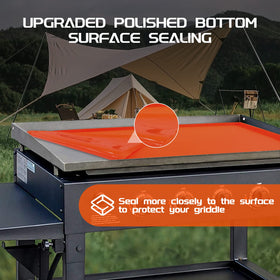 Beofinest polished bottom surface maximizes contact, protecting griddle during off-use periods
