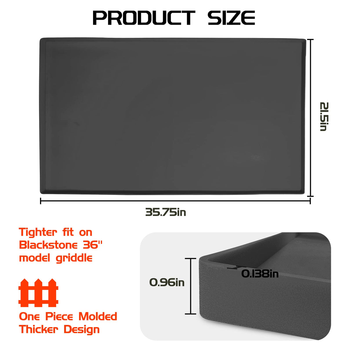 Beofinest gray protective cover keeps pollen and leaves off when the griddle is idle.