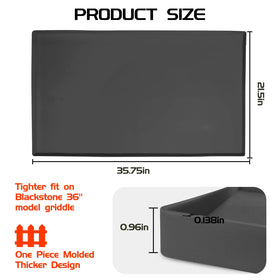Beofinest gray protective cover keeps pollen and leaves off when the griddle is idle.