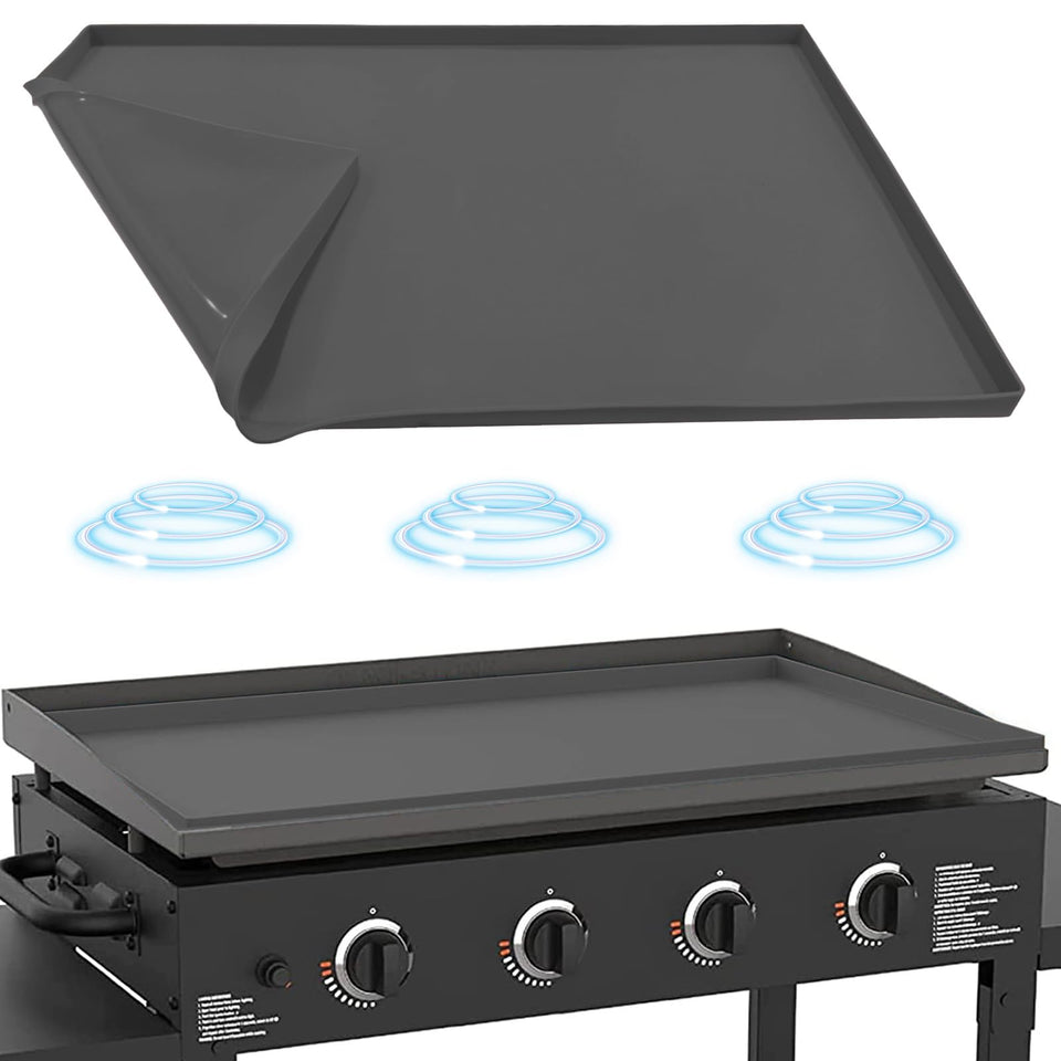 Beofinest silicone griddle mat fits 36-inch Blackstone securely, protecting the surface.