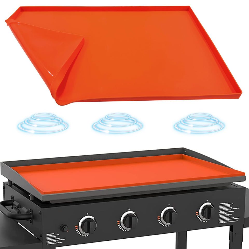 Beofinest silicone griddle mat on Blackstone 36 inch fits snugly and protects surface